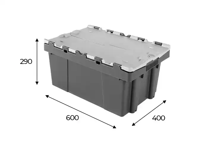 Croquis de caja delivery de plástico D29